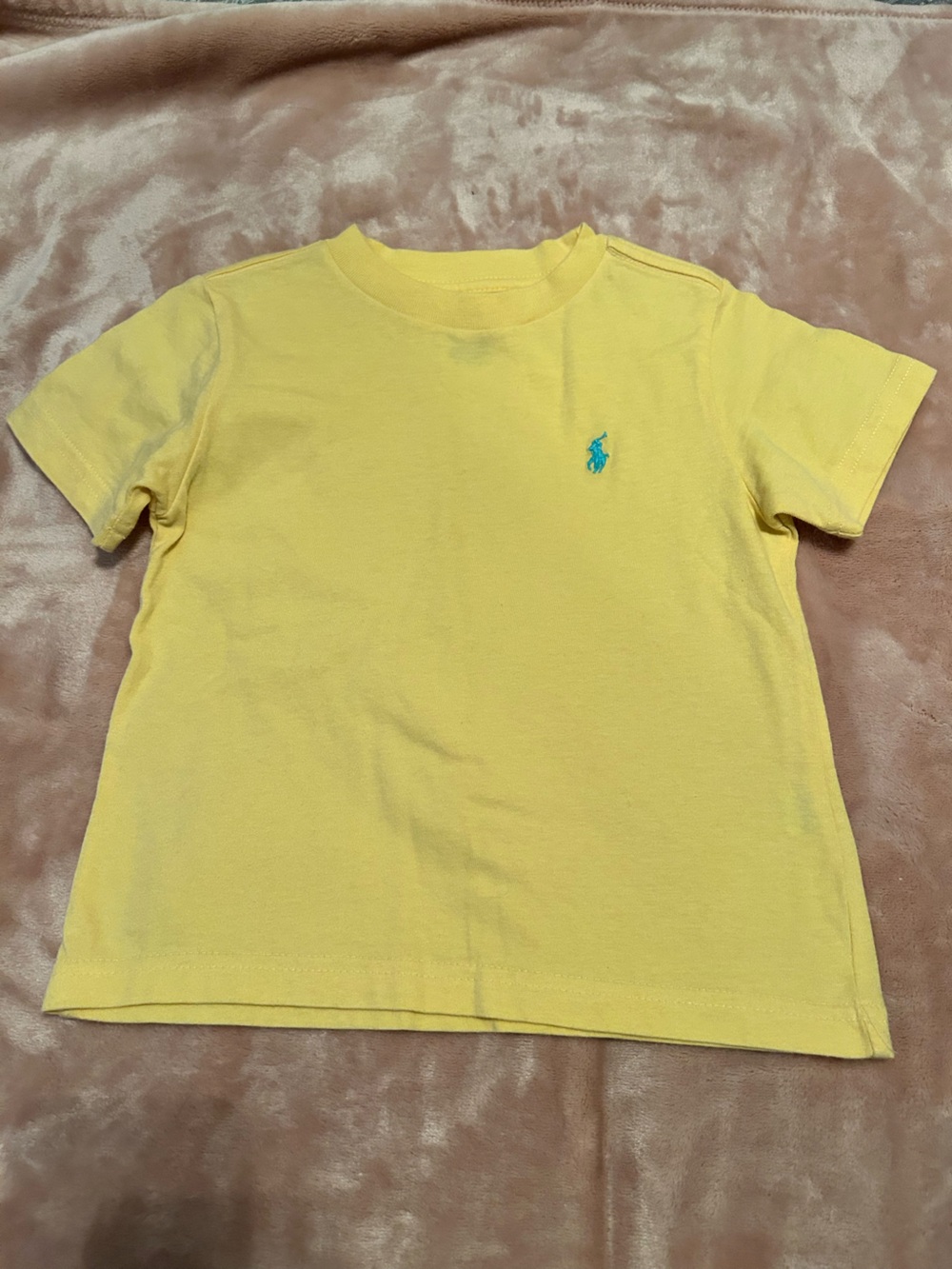 Polo by Ralph Lauren Yellow Tee with Blue Pony Embroidery